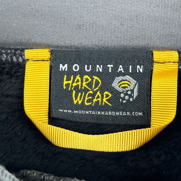 MOUNTAIN HARDWEAR Sweatshirt Womens L Sherpa Fleece High Collar Deep Pile Black - Picture 10 of 15